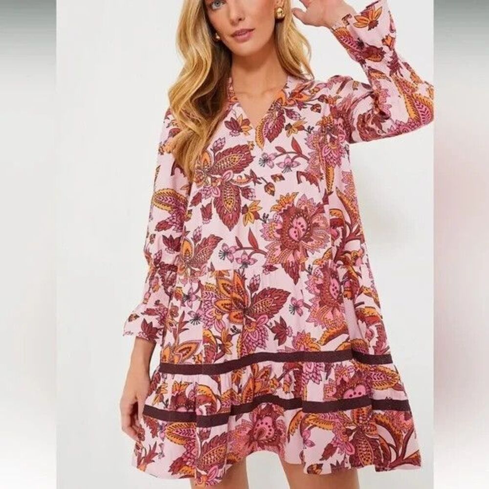 NEW Tuckernuck Pink Paisley Sunset Chintz Kenzo Beach Swim Coverup MEDIUM M